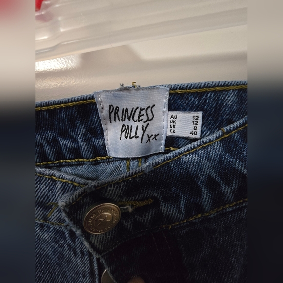 Princess Polly Blue Relaxed Jeans with Lived-In Look - Picture 2 of 13